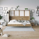 SMARTBett Folding wall bed Standard Comfort 140x200 Horizontal Wild Oak with gas springs