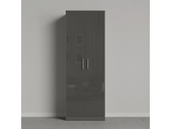 SMARTBETT cabinet 80cm 2 doors anthracite / anthracite high gloss