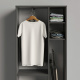 SMARTBETT cabinet wardrobe 80 cm 2-door anthracite / wild oak