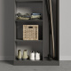 SMARTBETT cabinet wardrobe 80 cm 2-door anthracite / wild oak