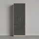 SMARTBETT cabinet 80 cm 2-door oak Sonoma / anthracite high gloss