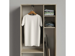 SMARTBett Schrank Kleiderschrank Aktenschrank 80cm 2-türig Eiche Sonoma
