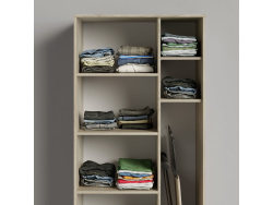 SMARTBett Schrank Kleiderschrank Aktenschrank 80cm 2-türig Eiche Sonoma
