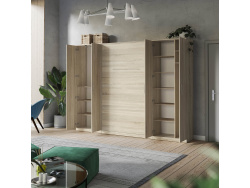 SMARTBett Schrank Kleiderschrank Aktenschrank 80cm 2-türig Eiche Sonoma