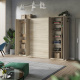 SMARTBett Schrank Kleiderschrank Aktenschrank 80cm 2-türig Eiche Sonoma