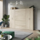 SMARTBett Schrank Kleiderschrank Aktenschrank 80cm 2-türig Eiche Sonoma