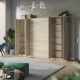 SMARTBett Schrank Kleiderschrank Aktenschrank 80cm 2-türig Eiche Sonoma