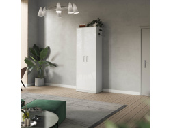 SMARTBett cabinet 80cm 2 doors in white/ white high glossy