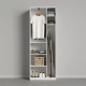 SMARTBETT cabinet wardrobe 80cm 2-door white / white high gloss
