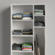 SMARTBETT cabinet wardrobe 80cm 2-door white / white high gloss