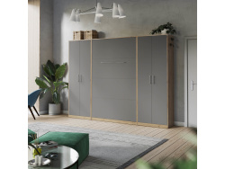 SMARTBETT cabinet wardrobe 80cm 2-doors wild oak / anthracite