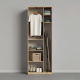 SMARTBETT cabinet wardrobe 80cm 2-doors wild oak / anthracite