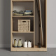 SMARTBETT cabinet wardrobe 80cm 2-doors wild oak / anthracite high gloss