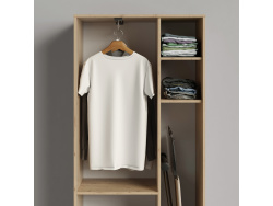 SMARTBETT cabinet 80 cm 2 doors wild oak / white high gloss