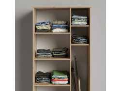 SMARTBETT cabinet 80 cm 2 doors wild oak / white high gloss