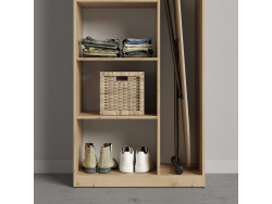 SMARTBETT cabinet 80 cm 2 doors wild oak / white high gloss
