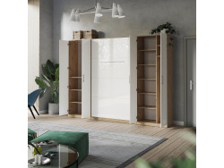 SMARTBETT cabinet 80 cm 2 doors wild oak / white high gloss