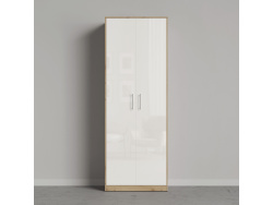 SMARTBETT cabinet 80 cm 2 doors wild oak / white high gloss