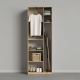 SMARTBETT cabinet 80 cm 2 doors wild oak / white high gloss