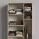 SMARTBETT cabinet 80 cm 2 doors wild oak / white high gloss