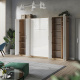 SMARTBETT cabinet 80 cm 2 doors wild oak / white high gloss