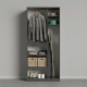 SMARTBETT cabinet wardrobe 100 cm 2 doors anthracite / anthracite high gloss