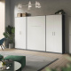 SMARTBETT cabinet wardrobe 100 cm 2 doors anthracite / white