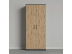 SMARTBETT cabinet wardrobe 100 cm 2 doors anthracite / wild oak
