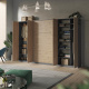SMARTBETT cabinet wardrobe 100 cm 2 doors anthracite / wild oak