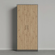 SMARTBETT cabinet wardrobe 100 cm 2 doors anthracite / wild oak