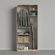 SMARTBETT wardrobe 100cm 2-door oak Sonoma / anthracite high gloss