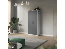SMARTBett cabinet 100cm 2 doors in white/ anthracite