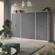 SMARTBETT cabinet wardrobe 100cm 2-door White/Anthracite