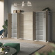 SMARTBETT cabinet wardrobe 100cm 2-door White/Oak Sonoma