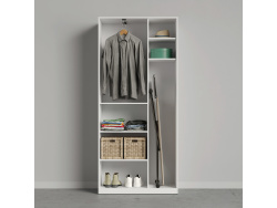SMARTBETT cabinet wardrobe 100cm 2-door White/Wild oak