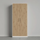 SMARTBett Schrank Kleiderschrank Aktenschrank 100cm 2-türig Weiß/ Wildeiche