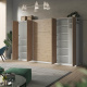 SMARTBett Schrank Kleiderschrank Aktenschrank 100cm 2-türig Weiß/ Wildeiche