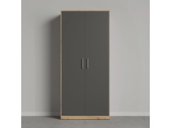 SMARTBETT cabinet wardrobe 100cm 2-door Wild oak/Anthracite