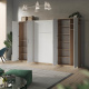 SMARTBETT cabinet wardrobe 100cm 2-door Wild oak/White