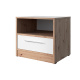 Bedside table  Standard 45 cm with a drawer wild oak/ white
