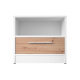 Bedside table Basic / Standard 45 cm with a drawer White/Wild oak