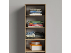 SMARTBETT wardrobe cabinet 50cm wild oak / anthracite high gloss