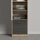 SMARTBETT wardrobe cabinet 50cm wild oak / anthracite high gloss