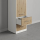 SMARTBETT wardrobe cabinet 50 cm white / wild oak