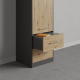 SMARTBETT wardrobe cabinet 50 cm anthracite / wild oak