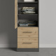 SMARTBETT wardrobe cabinet 50 cm anthracite / wild oak