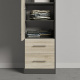 SMARTBETT cabinet wardrobe 50 cm anthracite / oak Sonoma