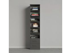 SMARTBett wardrobe closet 50cm with Anthracite