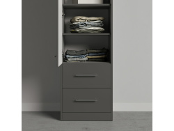 SMARTBett wardrobe closet 50cm with Anthracite