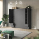SMARTBett wardrobe closet 50cm with Anthracite